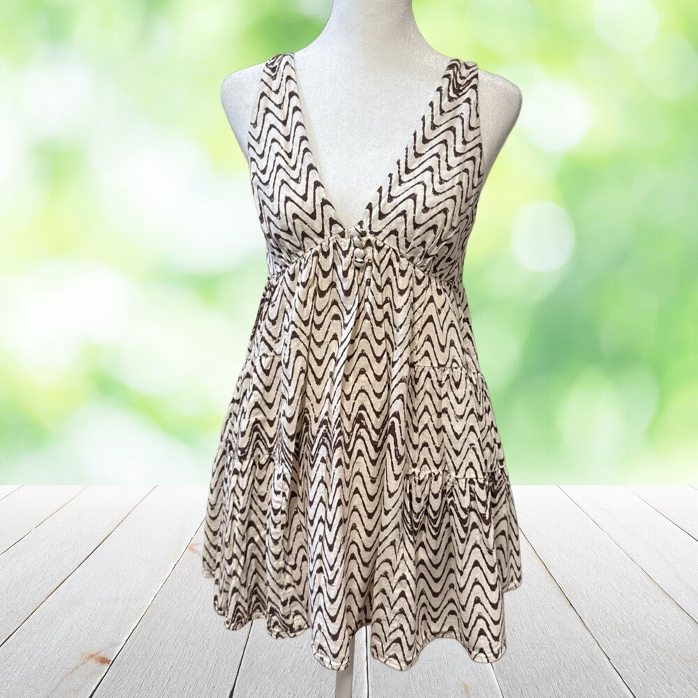 URBAN OUTFITTERS Babydoll Mini Dress Backless Summer Festival Boho Womens S